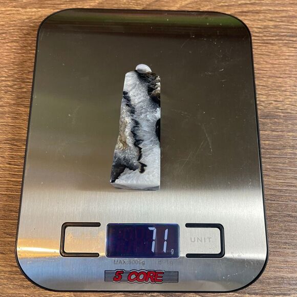 Black lace agate tower 4-sided druzy crystal banded banding, onyx, emotional hea - Picture 7 of 8